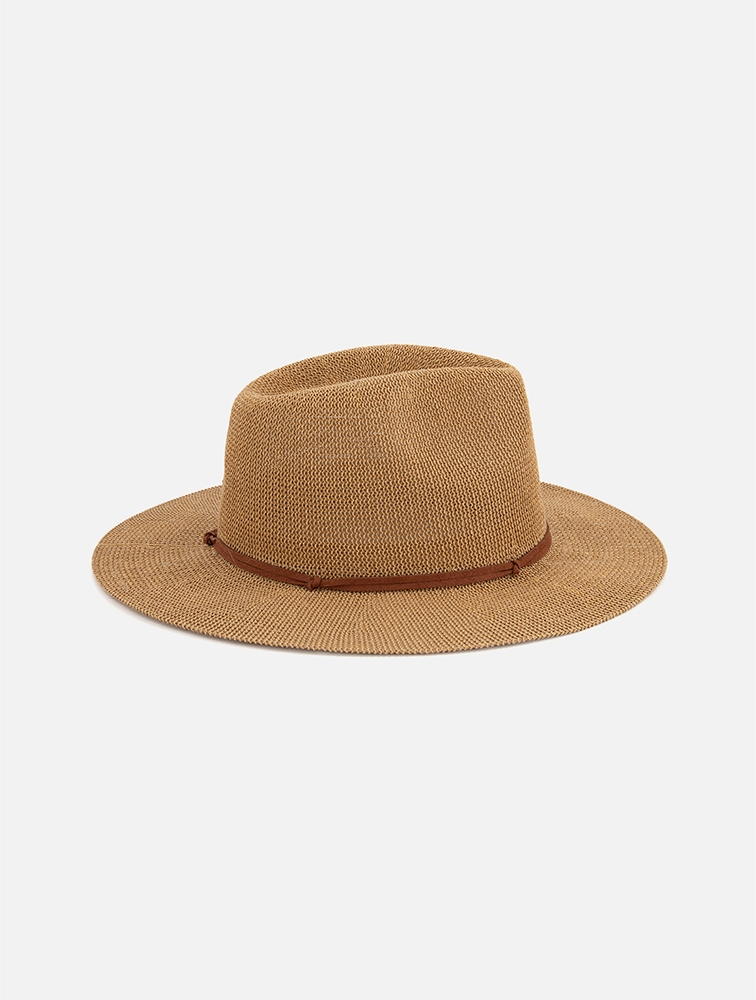 MyRunway Shop Woolworths Natural Faux Leather Strap Knit Panama