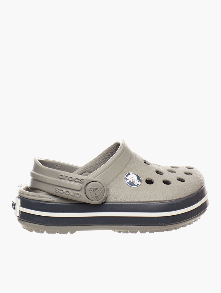 MyRunway | Shop Crocs Smoke & Navy Crocband Round Toe Clogs for Kids ...