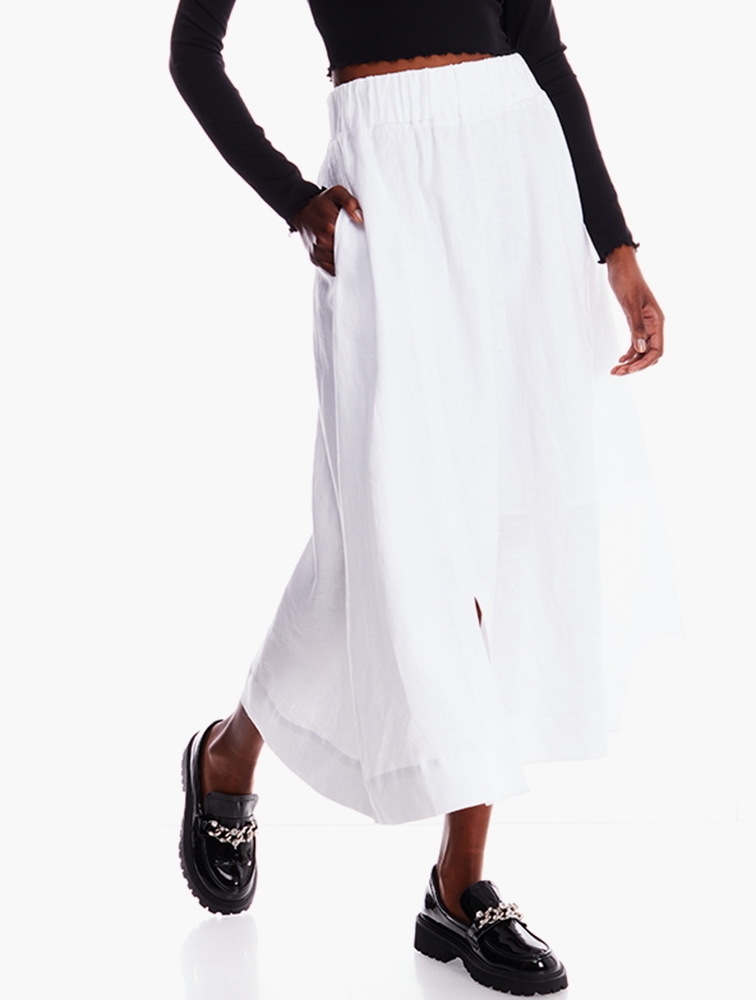 MyRunway | Shop Polo White Linen Skirt for Women from MyRunway.co.za