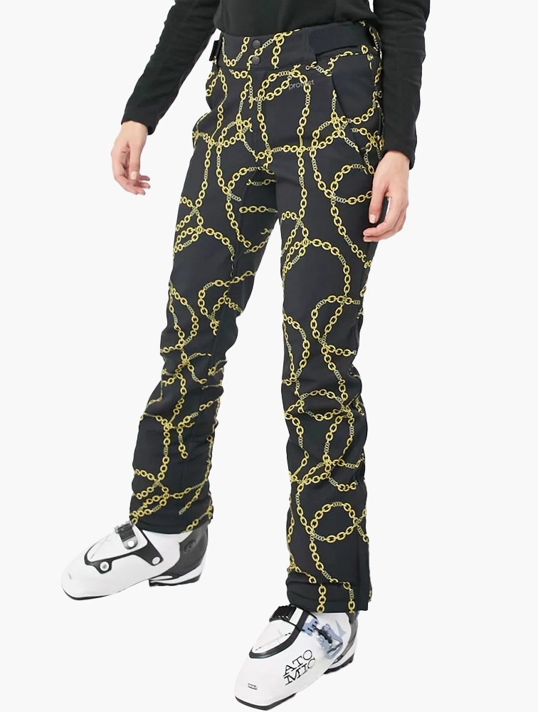 MyRunway | Shop Protest Black Chain Softshell Ski Pants for Women from ...