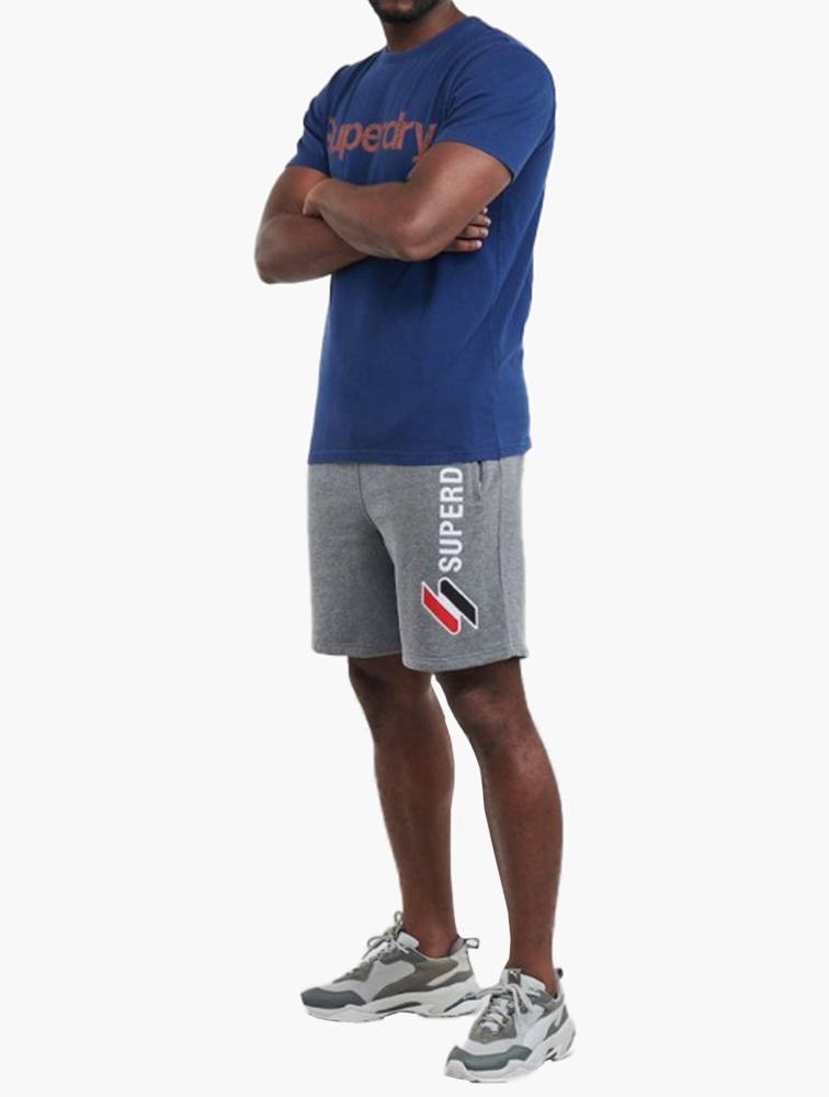MyRunway | Shop Superdry Dark Charcoal Marl Code Sl Applique Sweatshort ...
