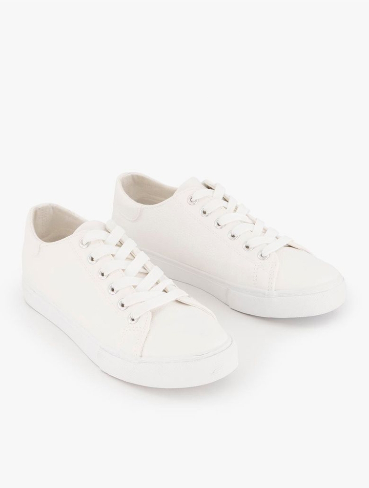 Shop Woolworths White Textured Lace-up Sneakers for Women from MyRunway.co.za