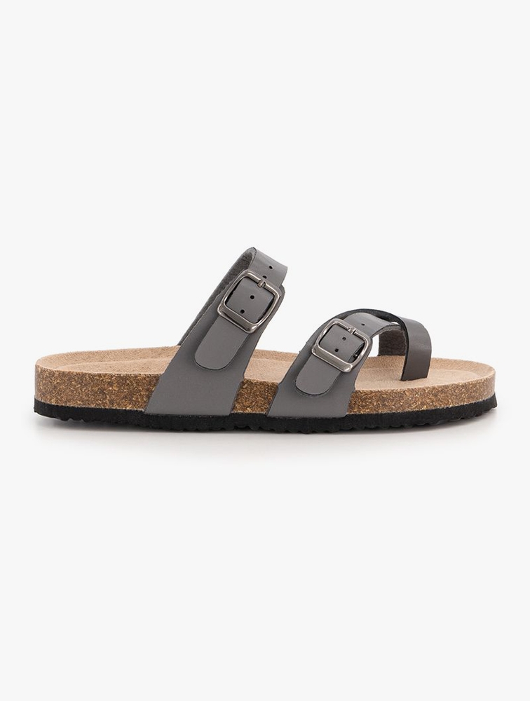 MyRunway | Shop Woolworths Grey Buckle Toe Band Slides for Women from ...