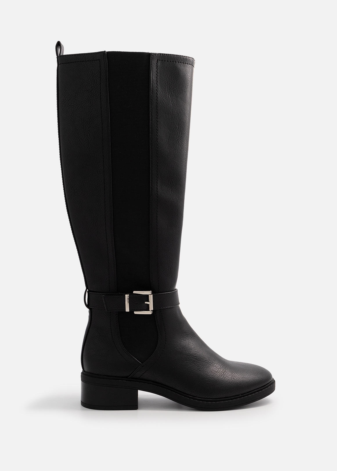 MyRunway | Shop Woolworths Black Buckle Stretch Inset Riding Boots for ...