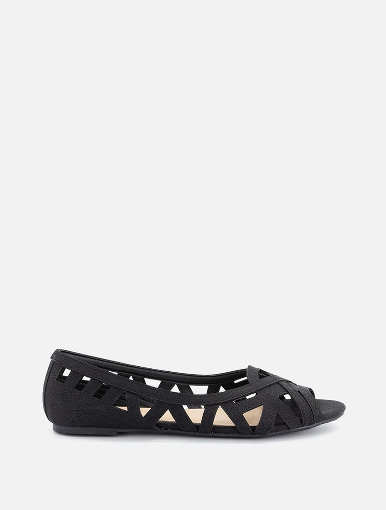 MyRunway | Shop Woolworths Black Cut-out Peep Toe Pumps for Women from ...