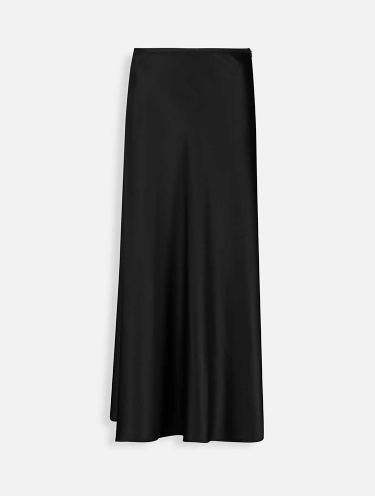 MyRunway | Shop Woolworths Black Satin Midi Skirt for Women from ...