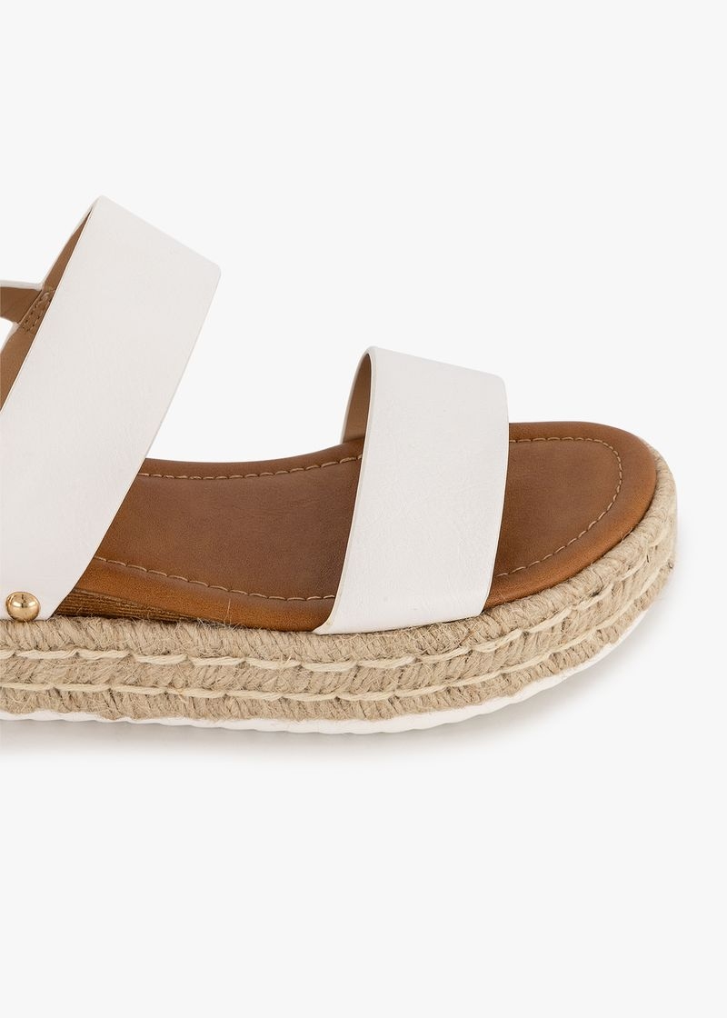 Shop Woolworths White Double Band Espadrille Wedges for Women from ...